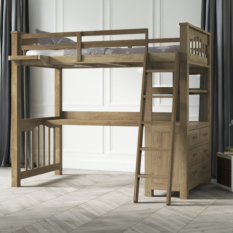 Bedlington Solid Wood Loft Bed With BuiltinDesk By Greyleigh™ Baby